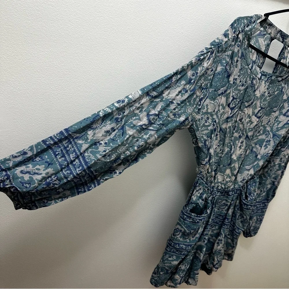 Free People Sliver Sun Printed Tunic Dress Size XS